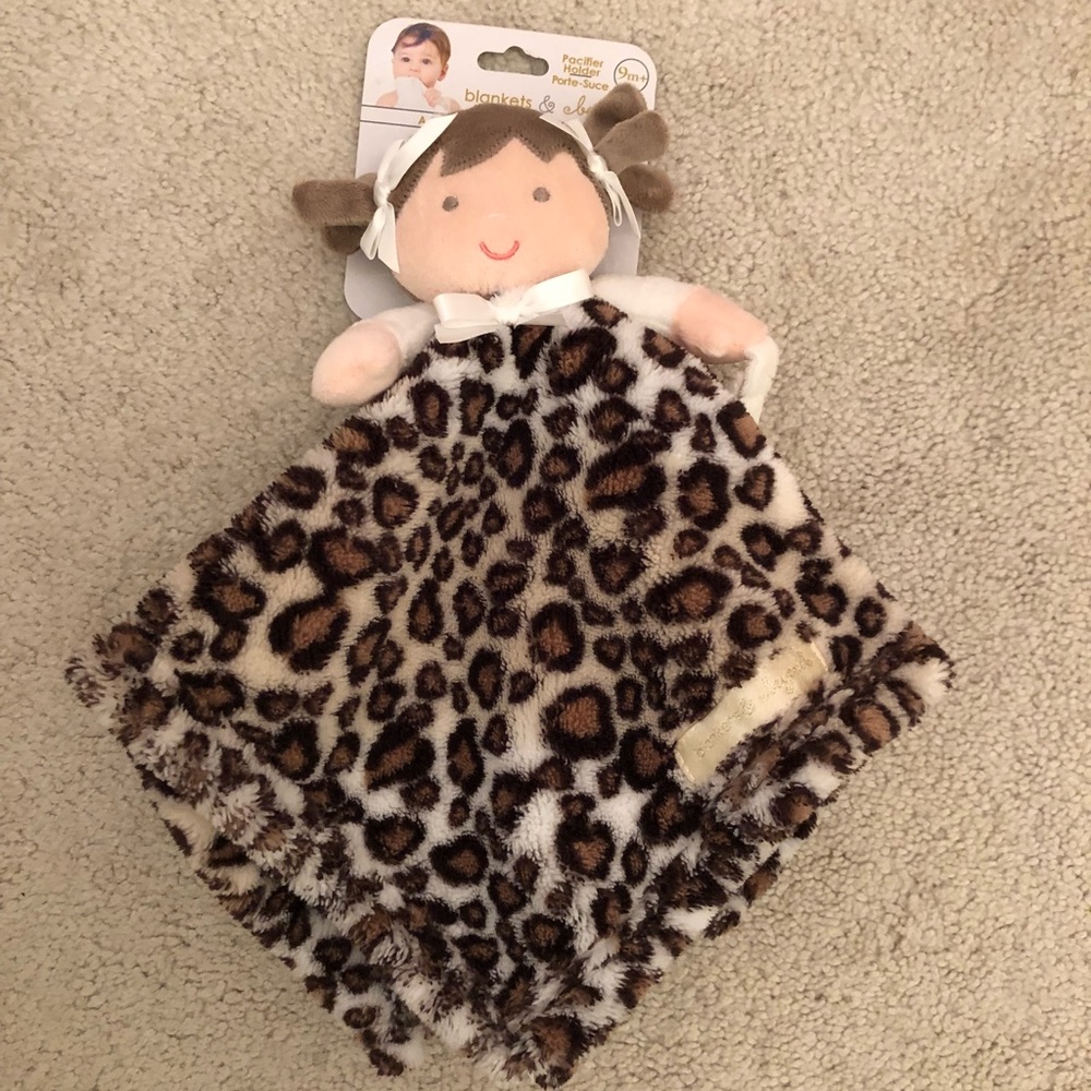 Lovie with pacifier holder